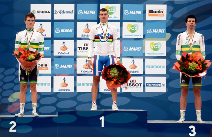 Антон Воробьёв — чемпион мира в гонке с раздельным стартом среди молодёжи. Фоторепортаж. Фото: Bryn Lennon/Getty Images